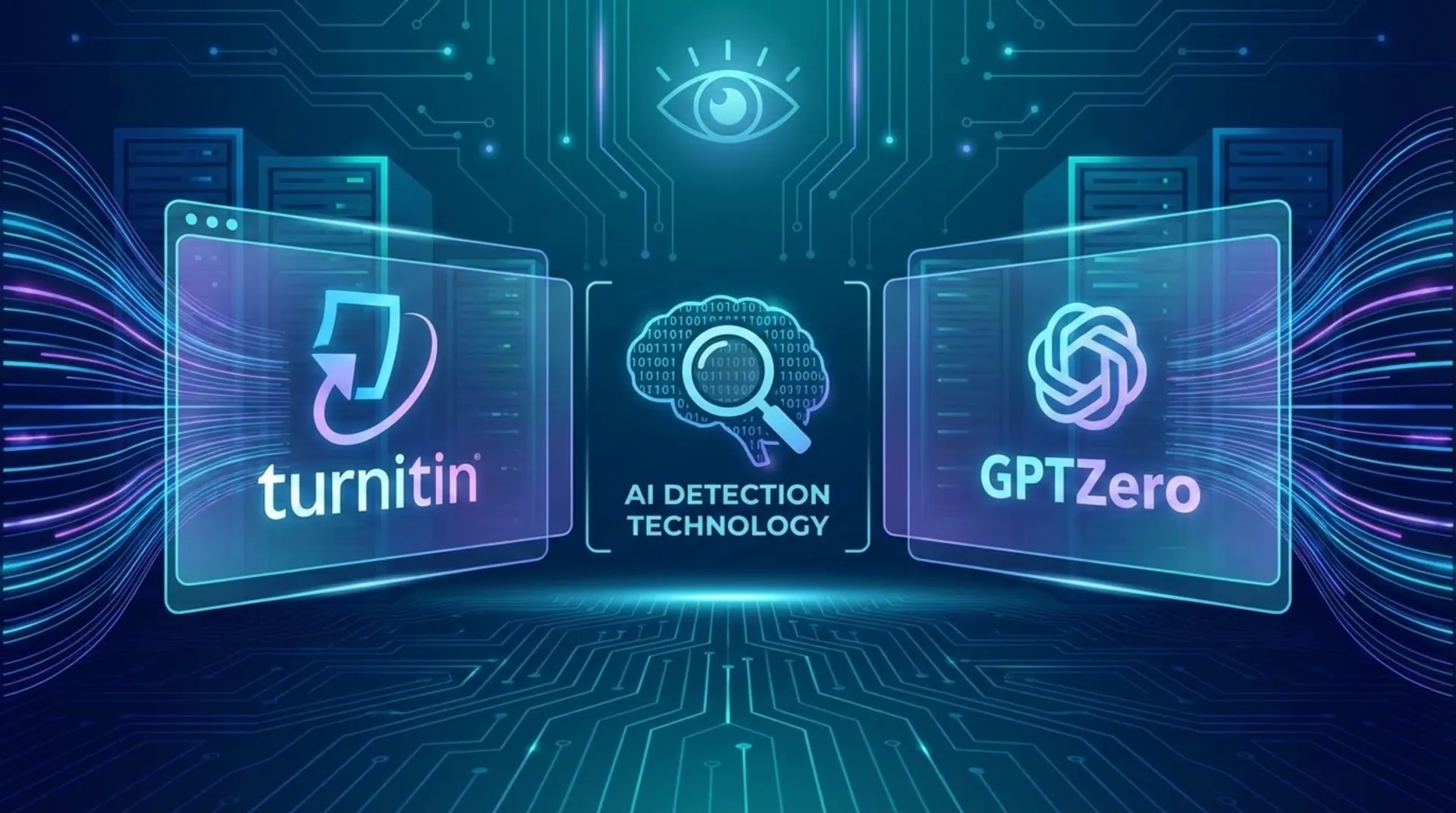 AI detection technology tools including Turnitin and GPTZero